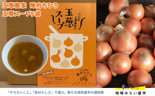 [玉葱農家陣内ちひろ]玉葱スープ5袋