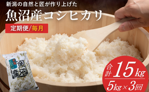 【3か月定期便(毎月発送)】 令和7年産新米 魚沼産コシヒカリ 精米5kg(5kg×1袋)×全3回 ※2025年11月下旬頃から発送予定 共栄農工社 【0002-KY03DB00-01】