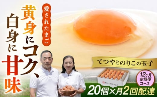 《月2回 × 20個 × 12ヶ月コース》てつやとのりこの玉子  全24回定期便 糸島市 / 板垣ファーム 卵 たまご 玉子 鶏卵 卵かけご飯 便利 定期便 定期購入 [AWD014] ランキング 上位 人気 おすすめ