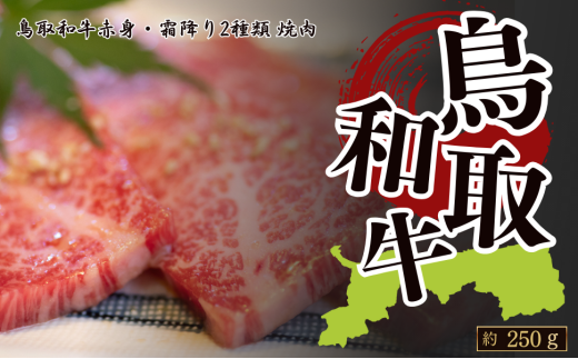 鳥取和牛赤身&霜降り 焼肉用 約250g