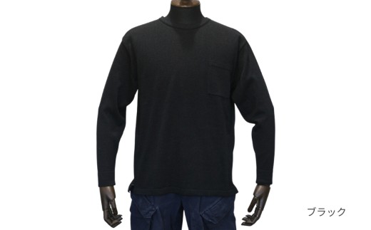 ブリージング丸首長袖プルオーバー ブラック XXL