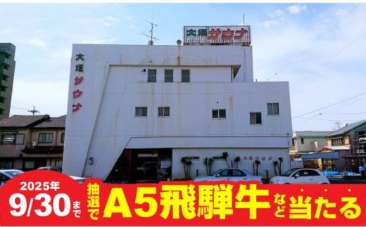 [秋の大感謝祭開催中!飛騨牛が抽選で当たる][ふるさと納税](半世紀以上愛され続ける老舗サウナ)大垣サウナ 回数券(8枚つづり)