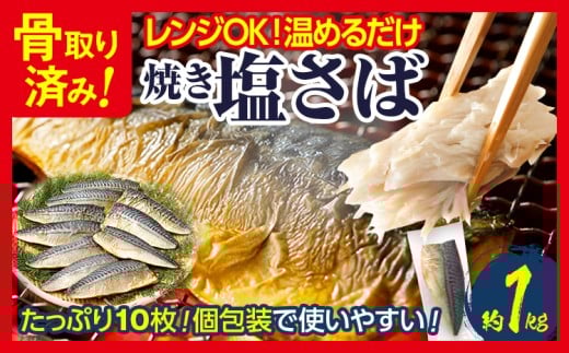 調理済み さば 焼き塩さばフィーレ 骨取り
