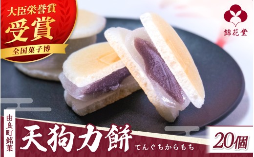 【敬老の日までにお届け！】老舗の味 天狗力餅20個入　和菓子　力もち　こし餡　職人の手作り / 銘菓 和菓子 こしあん 由良町 お取り寄せ お土産 ギフト 和歌山県【knkd001-kr】 2114195 - 和歌山県由良町