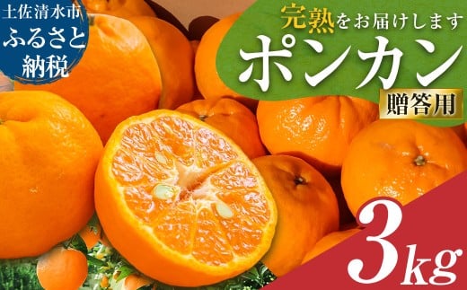 【令和８年発送】オレンジ園のぽんかん３kg  デコポンの親 みかん ミカン 果物 果実 3キロ 柑橘 フルーツ ポンカン おやつ デザート 甘い 美味しい 完熟 ギフト 贈答 名物 国産【R01498】
