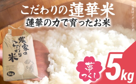 米 5kg 夢つくし 数量限定 こだわりの蓮華米 精米 農家直送 蓮華米 白米 国産米 国産 おにぎり お弁当 福岡県 福岡 九州 グルメ お取り寄せ【9月下旬頃出荷予定】