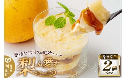 梨ふ愛す 梨きなこ 236g×2個セット ラクトアイス