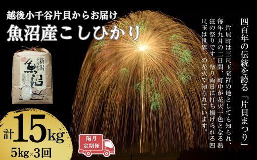 【令和7年産 新米予約 定期便】魚沼産コシヒカリ 5kg×隔月全3回 白米 精米 新潟県産 米萬 | 新潟県産 コシヒカリ お米 米 おこめ こめ コメ こしひかり 魚沼産 ブランド米【0002-KM04DB00-02】 1066370 - 新潟県小千谷市