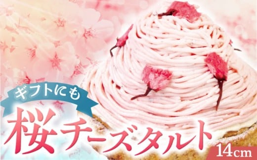 【春を感じる大人スイーツ】平戸産全粒粉小麦のさくらちーずたると 1ホール(14cm) 【心優-CotoyuSweets-】 