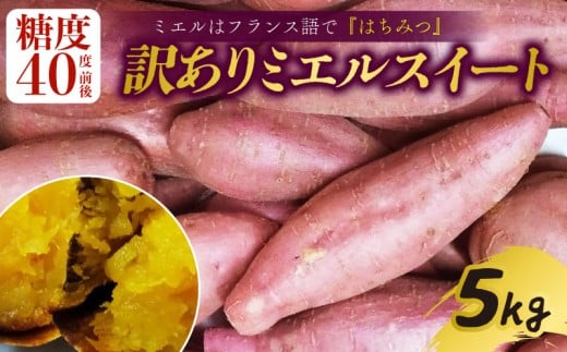【9月下旬より順次発送】 【訳あり】 ミエルスイート 5キロ サツマイモ 芋 いも ミエルスィート おやつ スイーツ いも天 芋天 焼き芋 焼いも 焼芋 やきいも 高知県 南国市