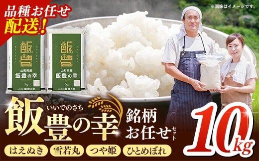 【先行受付】令和7年産 飯豊の幸 山形県ブランド米 銘柄お任せセット 『はえぬき』『雪若丸』『つや姫』『ひとめぼれ』精米 10kg （5kg×2袋）