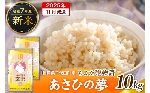 2025年11月発送【令和7年度産】群馬県千代田町産 あさひの夢 10kg(5kg×2袋) (玄米) 群馬県 千代田町