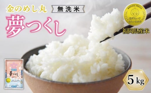 令和7年米 福岡県産 米 【無洗米】金のめし丸夢つくし 5kg (1袋) | 新米 お米 こめ 白米 精米 福岡県産米 夢つくし 5kg袋 福岡県 大川市 1303776 - 福岡県大川市