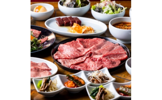 ＜焼肉 美かさ＞《ディナー》ヒレカツサンド入りプレミアムコース 2名様分(ぐるなびセレクション)【1642270】