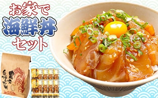 【10月下旬お届け】新米ひのひかり+りゅうきゅう4種 [新米で海鮮丼セット]＜801-004＞