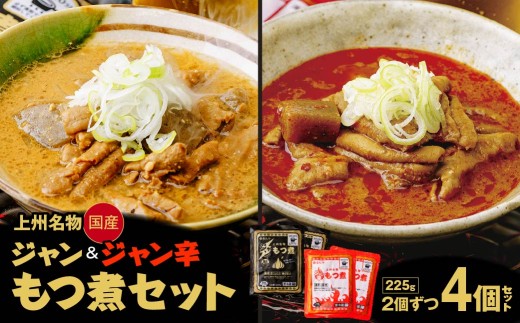 もつ煮専門店 雷太郎 ジャン辛もつ煮 ジャンもつ煮 1人前×4個/2種 | モツ煮 もつ煮込み モツ煮込み ピリ辛 辛くない ビール 酒 温まる 鍋 おかず おつまみ つまみ 惣菜 国産 豚 豚肉 冷蔵 グルメ 簡単 手軽 料理 家庭用 美味しい 鍋 おつまみ 柔らか とろける ごはん 群馬県 前橋市