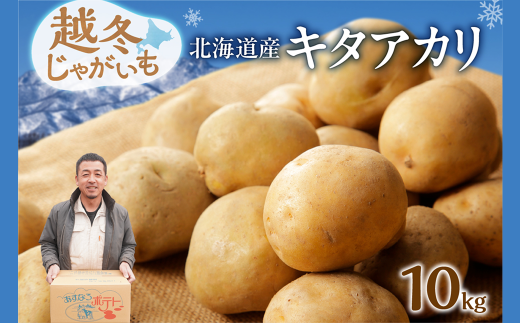 ホクホク あま～い！ 低温貯蔵！北海道産 越冬じゃがいも キタアカリ 約10kg じゃがいも いも 芋 キタアカリ 産地直送 越冬 10kg_S041-0004