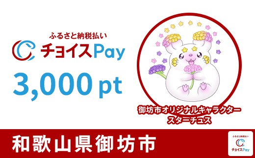 御坊市チョイスPay 3,000pt