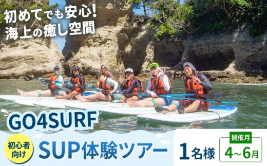 初心者向けSUP体験ツアー 1名様 4-6月 GO4SURF《30日以内に出荷予定(土日祝除く)》千葉県 勝浦市 マリンアクティビティ体験 マリンスポーツ 海 SUP サップ 初心者向け 初心者 体験 6歳から可能