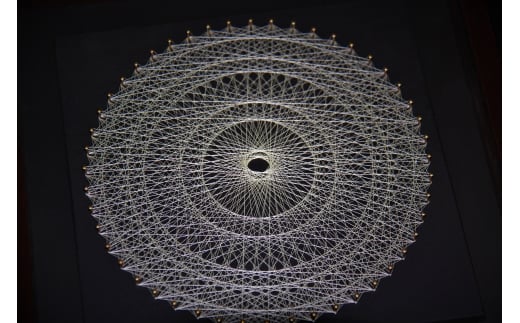 野生のシルク　繊維のダイヤモンド　天蚕糸の糸かけアート