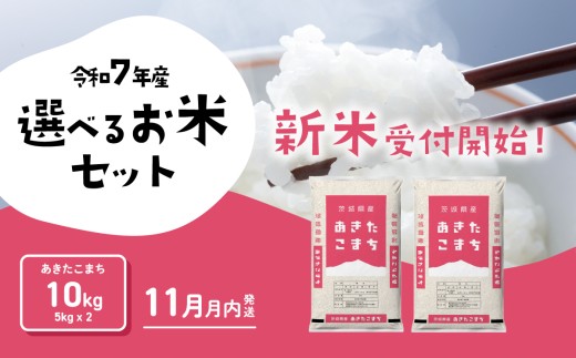 【11月月内発送】新米 あきたこまち 10kg 令和7年産 精米 白米 茨城県産 米 お米 [SF319yai]