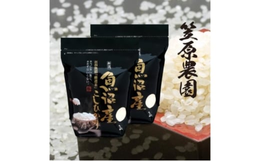 【新米】令和7年産　魚沼産 コシヒカリチャック付 4kg(2kg×2袋) | 米 コメこしひかり 精米 ブランド米 お取り寄せ 十日町市