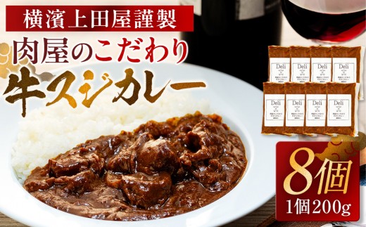 横濱上田屋謹製　肉屋のこだわり牛スジカレー8個（調理済み） 1227296 - 神奈川県横浜市