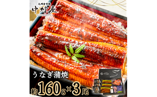 FM063_伝統酵母　うなぎの蒲焼　　千栗　国産160g×3