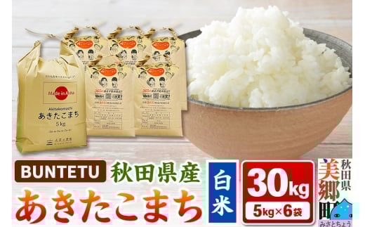 【令和7年産・白米】あきたこまち 30kg（5kg×6袋）秋田県美郷町産
