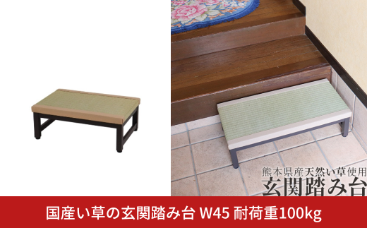 国産い草の玄関踏み台 W45 耐荷重100kg 燕三条 踏み台 玄関踏み台 おしゃれ 踏み台 玄関 ステップ 介護 踏み台 玄関 玄関段差 玄関台 収納 段差解消ステップ 【049S012】