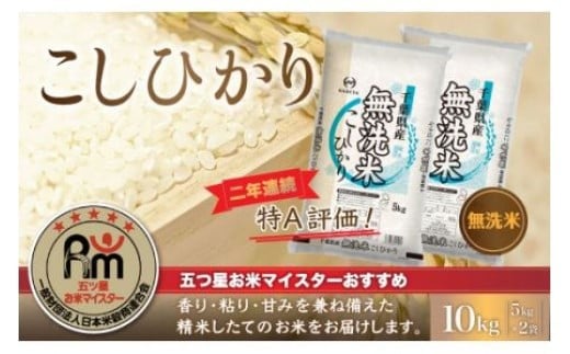 令和7年産 2年連続特A評価!千葉県産コシヒカリ10kg無洗米（5kg×2袋）　【 無洗米 10kg 千葉県産 大網白里市 コシヒカリ お米 米 こめ 送料無料 】 E025 2283451 - 千葉県大網白里市