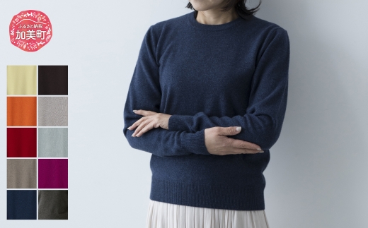 ラウンドネックプルオーバー（度詰） 女L：40 ｜ ニット 高級 希少 レディース