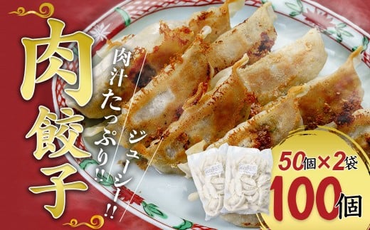 肉餃子 100個セット (50個×2袋) 冷凍 | 餃子 肉 ギョウザ 冷凍餃子 冷凍食品 時短 焼くだけ 大容量 子ども お取り寄せ 点心 おかず おつまみ 惣菜 詰め合わせ 簡単調理 セット 中華料理 群馬県 前橋市