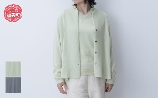 カーディガン 女M：38 ｜ カシミヤ×シルク 高級 希少 レディース