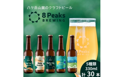 八ヶ岳山麓のクラフトビール　飲み比べ　おまかせ5種30本セット【1662466】