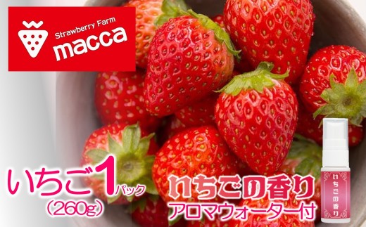 maccaのいちご1パックといちごのアロマウォーターセット～いちご畑macca～（08-52） 令和８年１月上旬配送