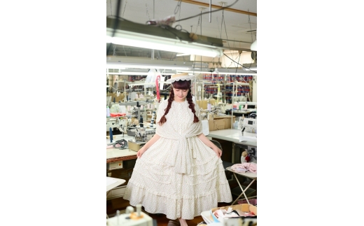 数量限定 アトリエ小町　ワンピース （renka01）花柄 白 フリーサイズ　青木美沙子さんコラボ [ 服 ロリータ ロリータファッション スイートロリータ レディース 可愛い 姫 お姫様 コスプレ ] 