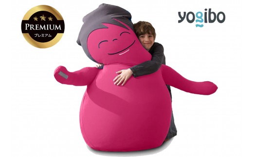 【9/30まで寄附額変更】あなたをやさしく抱きしめてくれるかわいい友達。Hugibo Premium（ハギボープレミアム）ピンク【Yogibo ヨギボー プレミアム ビーズクッション ビーズ 座椅子 椅子 クッション ビーズソファー ビーズソファ 新生活 プレゼント インテリア 家具 ベッド ゲーム】