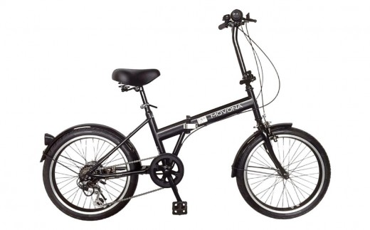 パンクしないオリタタミ自転車 MOVONA ワイドタイヤ 20型 6段変速【ブラック】武田産業【四日市市 で人気の返礼品 ノーパンク 武田産業 折り畳み自転車 三重県 四日市 四日市市ふるさと納税】