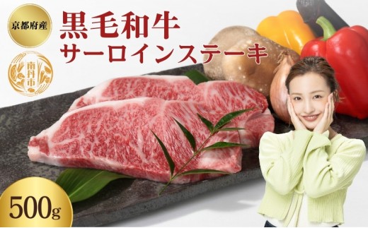 [№5334-0339]京都府産 黒毛和牛 サーロインステーキ 500g