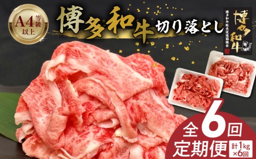 博多和牛切り落とし 500g×2パック 6回定期便 _Tk063 2292622 - 福岡県久留米市
