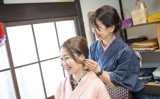 手ぶらでOK 浴衣レンタル チケット（1名様） 着付け・小物一式 ヘアセット付き 877313 - 岡山県倉敷市