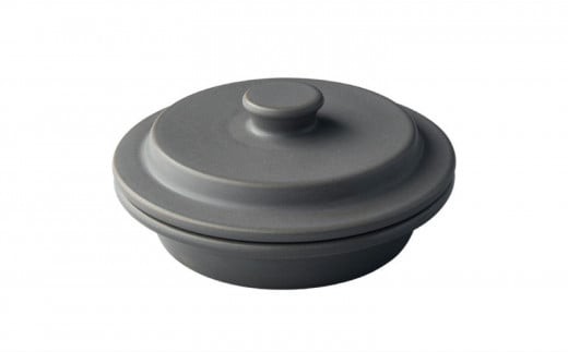 PETARI Shallow Pot 18cm Mud Stone（グレー）G.M.P 【 グッドデザイン賞受賞 陶器製 万能調理土鍋 鍋 土鍋 平鍋 浅鍋 電子レンジ可 キッチン雑貨 新生活 ギフト プレゼント 三重県 四日市市】