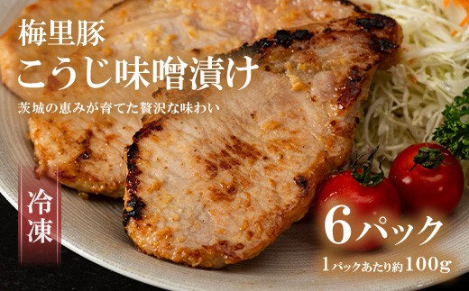 662 豚肉 こうじ味噌漬け 600g（梅里豚）冷凍 2276209 - 茨城県茨城町