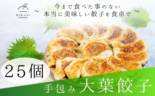 餃子 手包み大葉餃子 25個入り 餃子屋はまだ