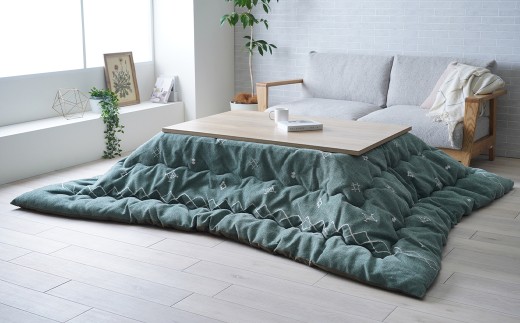 軽くてあったか ハピネスコタツ掛布団 200cm×200cm GN(グリーン) こたつ掛布団 こたつ布団 こたつ コタツ 炬燵 福岡県 柳川市