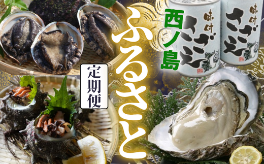 【ふるさと納税】【ふるさと便】【定期便】厳選！ 島の恵み 贅沢定期便 3回コース | 活アワビ・サザエ 隠岐のいわがき サザエの缶詰 西ノ島町の旬の海の幸【2026年】天然 新鮮 海の幸 鮮度 抜群 魚介類 大人気 リピーター 寄附初めて 鮮魚 海鮮料理 海の幸の殿堂。漁師が厳選した「旬」だけを一年間お届け　ご自宅で贅沢三昧　大人気！