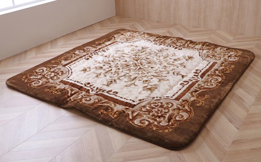 厚さ40mmであったかい ふっくら敷 シャルマン 195cm×195cm BR(ブラウン) こたつ敷布団 こたつ敷き こたつ布団 こたつ コタツ 炬燵 福岡県 柳川市