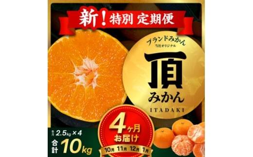 ＜発送月固定定期便＞＜4ヶ月連続＞旬ごとに味わいが変化!頂みかん 2.5kg＜G31-58＞全4回【4073179】