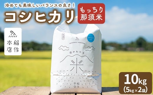 【令和7年産】もっちり那須米 10kg（5kg×2袋）〔P-284〕 | こしひかり 米 お米 コメ こめ 精米 もっちり感 甘み ツヤ 国産 那須 栃木県 那須町 ※2025年10月下旬頃より順次発送予定